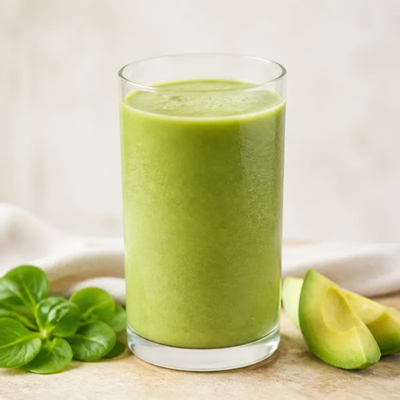 Smoothie de canónigos con aguacate