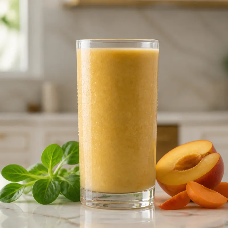 Feldsalat-Smoothie mit Nektarine und Aprikose