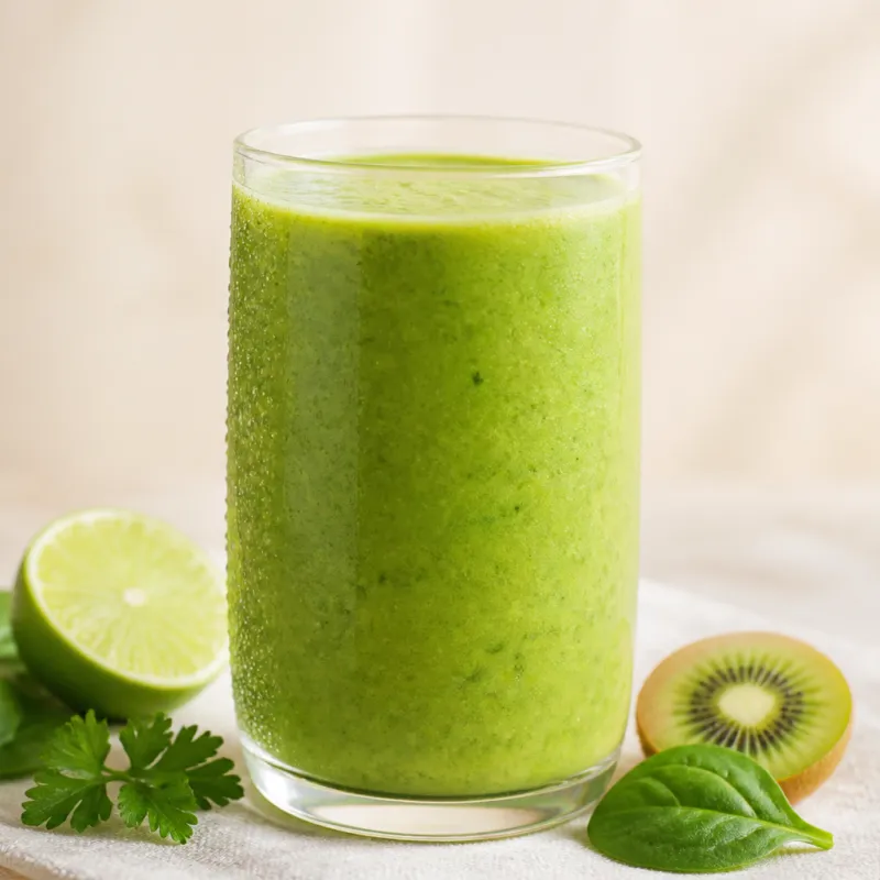 Lime Kiwi Smoothie with Coconut Water