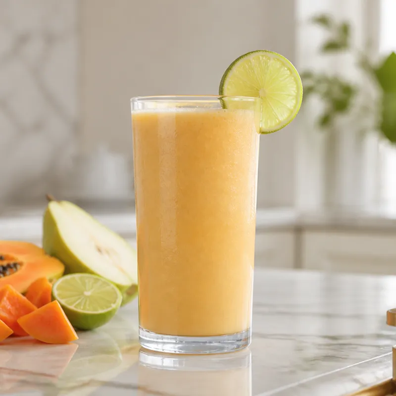 Smoothie de lima y papaya