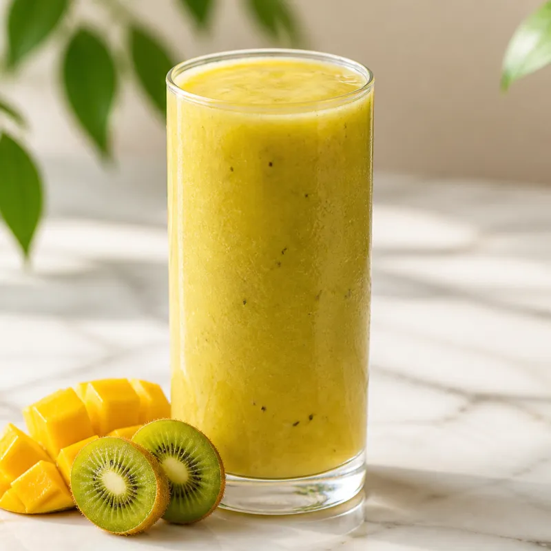 Mango Kiwi Smoothie with Fruit Tea