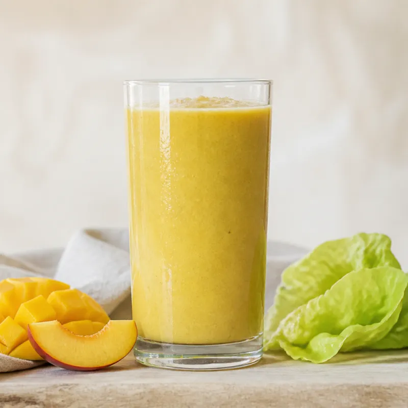 Smoothie de mango y lechuga