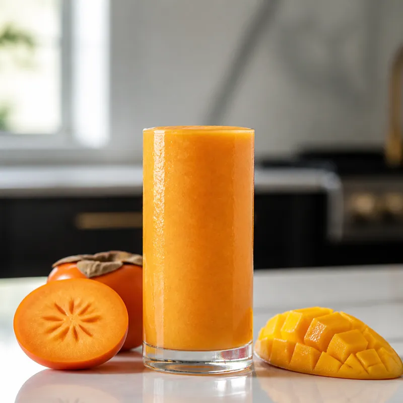 Smoothie de mango y caqui