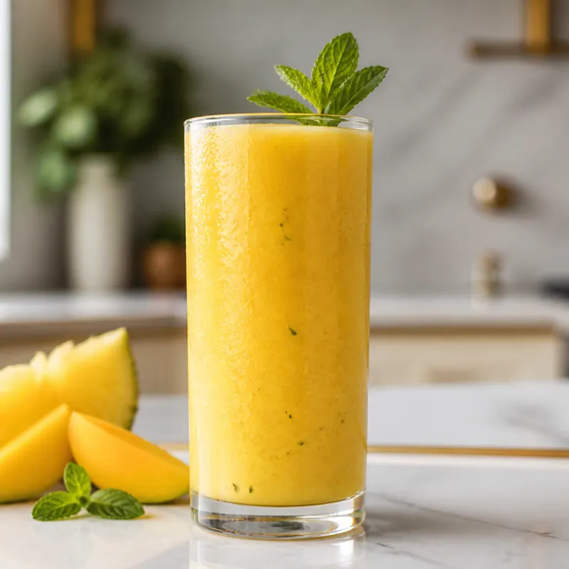 Mango Pineapple Smoothie with Mint