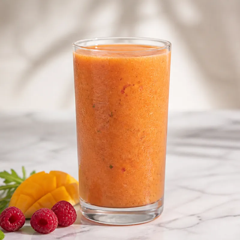 Mango, Raspberry and Rocket Smoothie