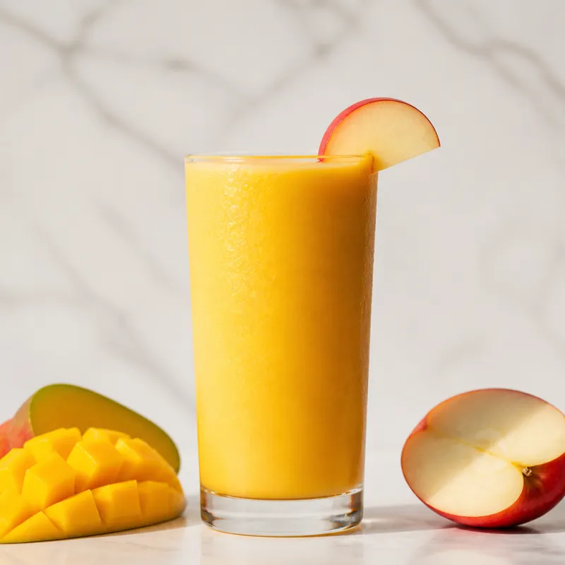 Smoothie de mango y manzana roja