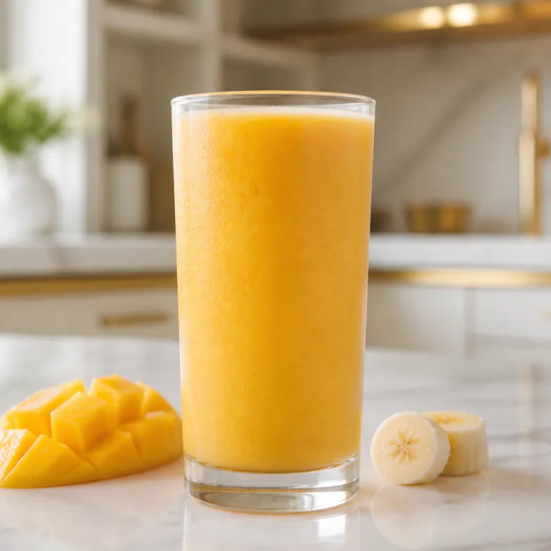 Smoothie de mango con infusión de frutas