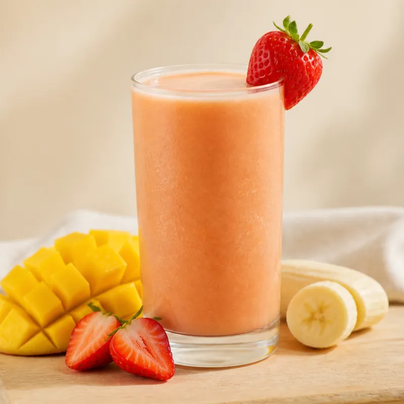 Smoothie de mango y fresa