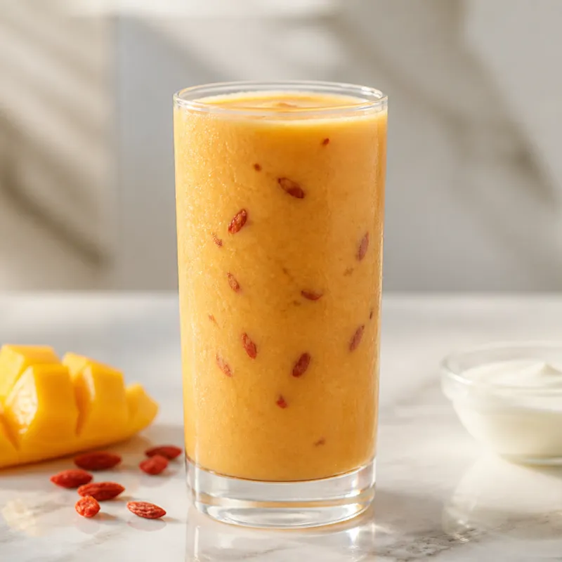 Mango-Joghurt-Smoothie mit Gojibeeren