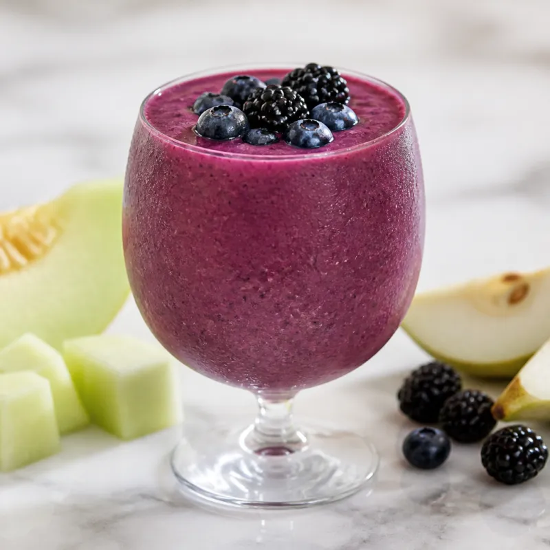 Melon Blackberry Smoothie with Chia Seeds