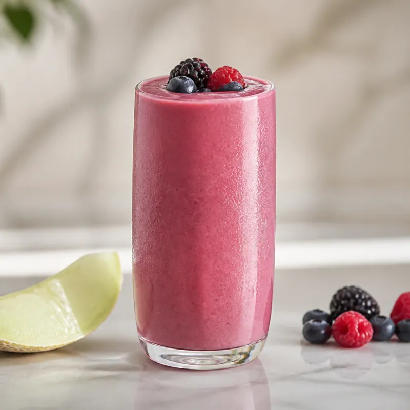Melon Smoothie with Berry Mix