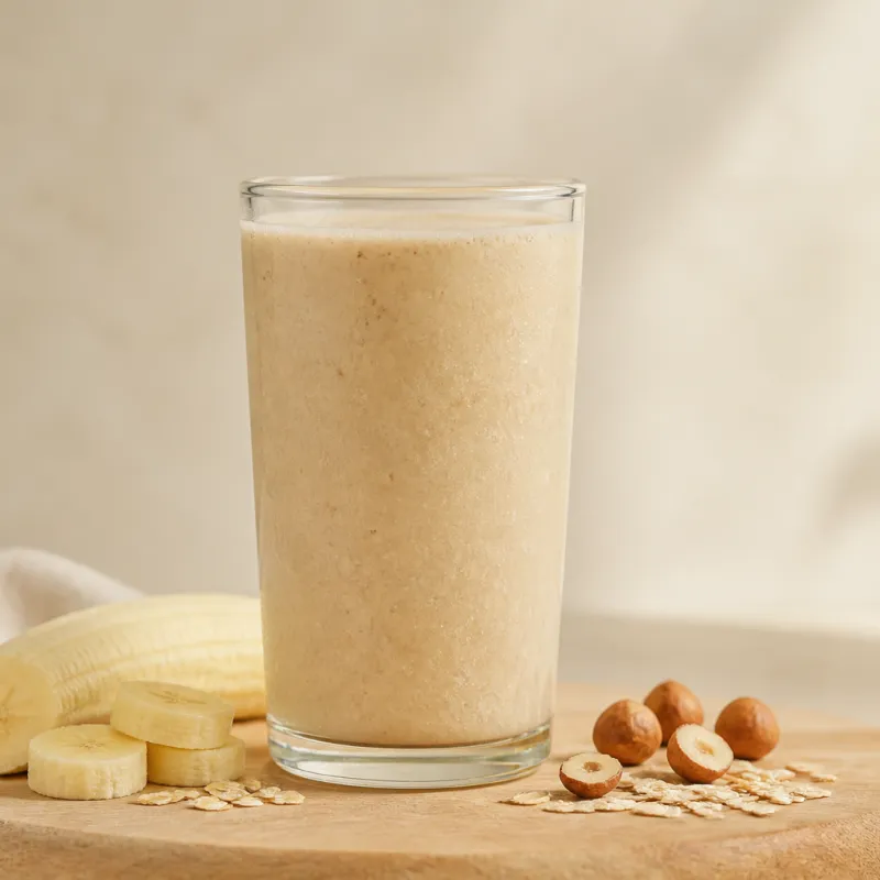 Muesli Smoothie with Hazelnuts and Almond Drink