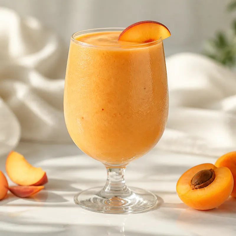 Smoothie de nectarina y albaricoque con bebida de avena