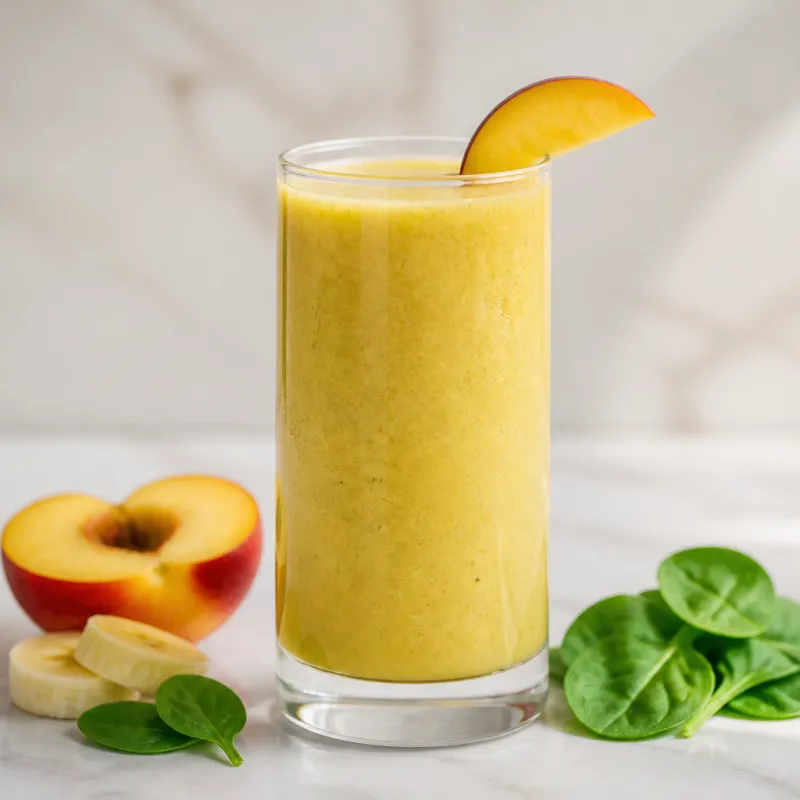 Nectarine, Banana and Baby Spinach Smoothie