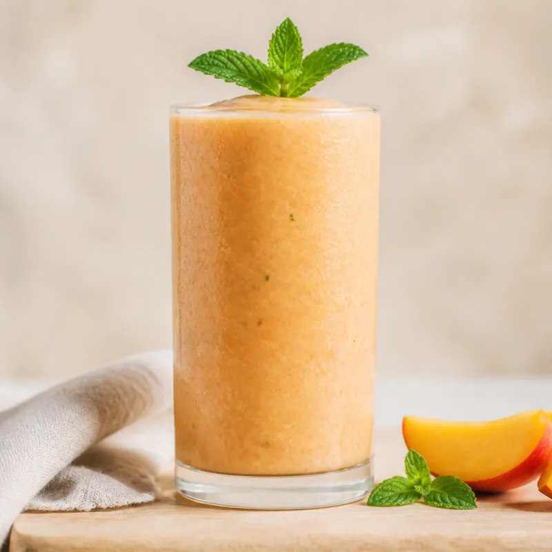 Nectarine Mint Smoothie with Coconut Water