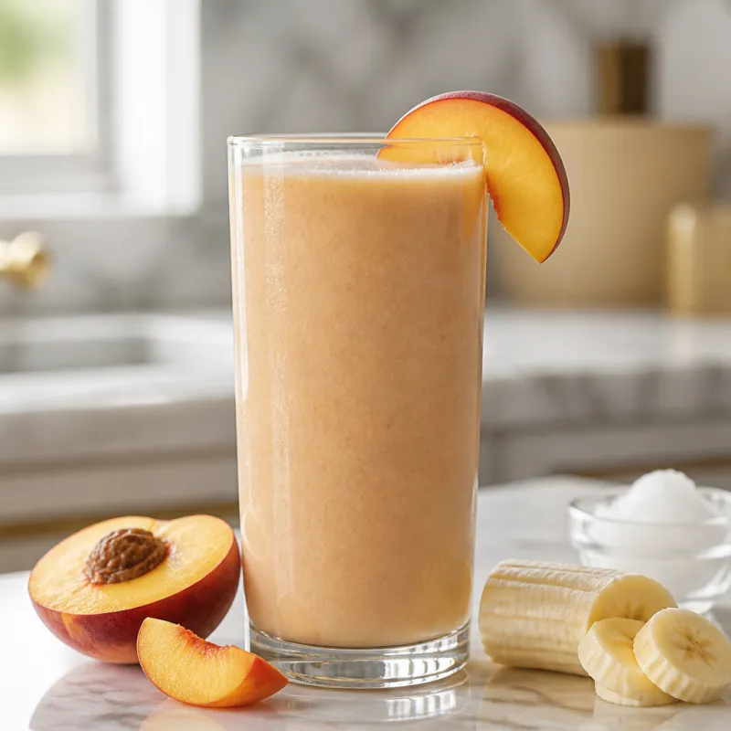 Smoothie de nectarina con aceite de coco