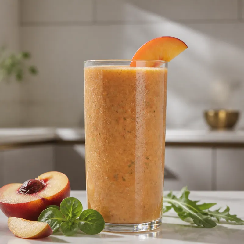 Smoothie de nectarina con infusión de frutas
