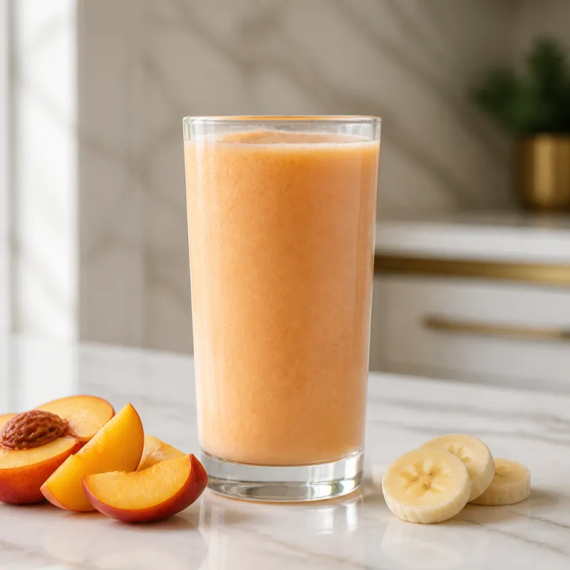 Smoothie de nectarina con té de menta