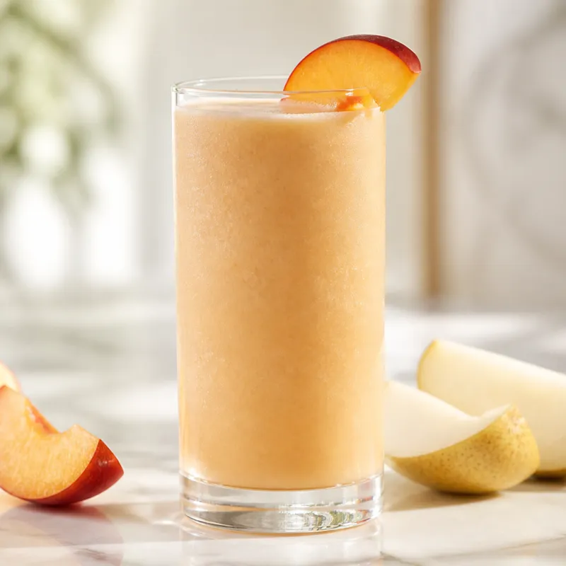 Smoothie de nectarina con bebida de arroz