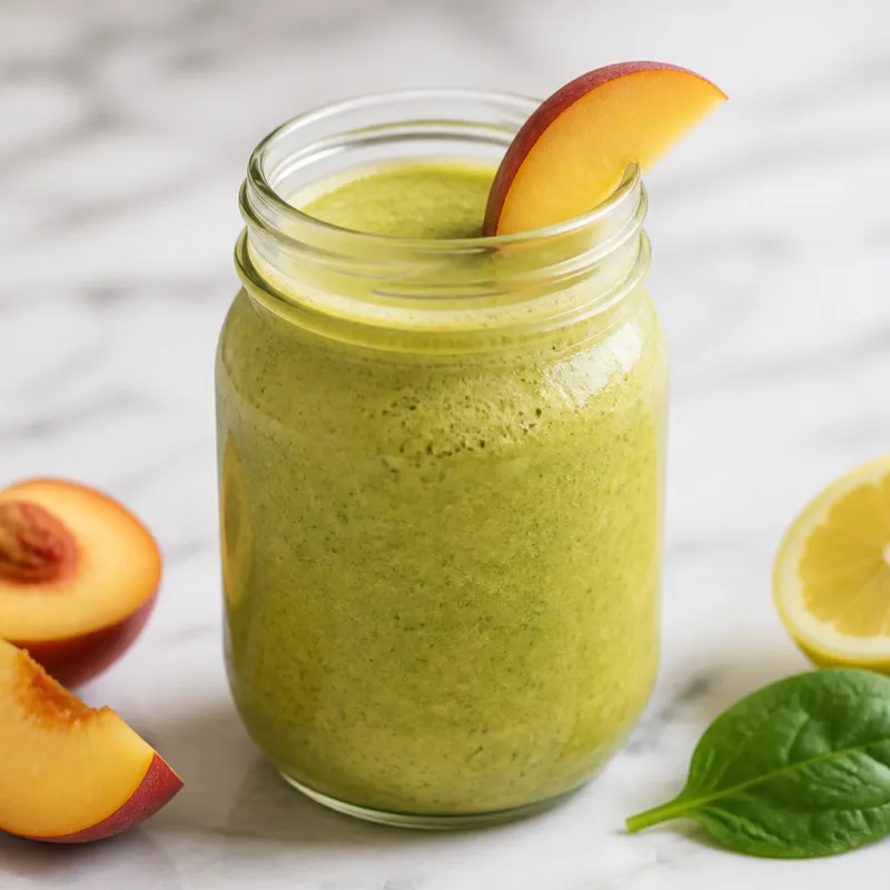 Smoothie de nectarina y espinacas con limón