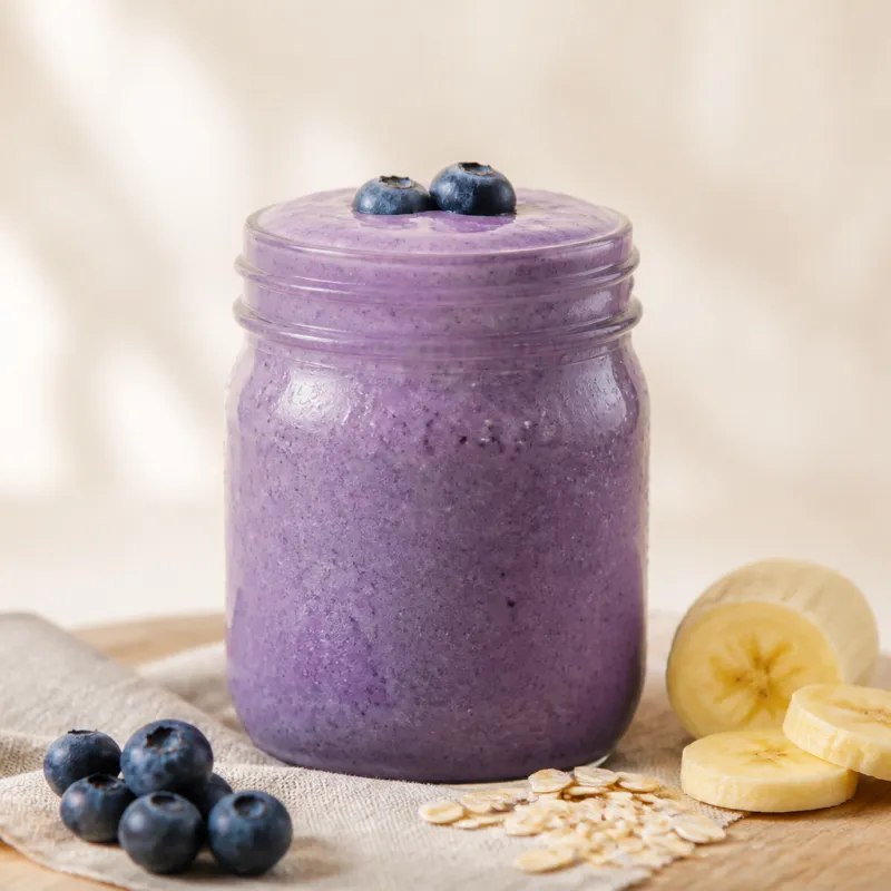 Oat Blueberry Smoothie with Oat Milk