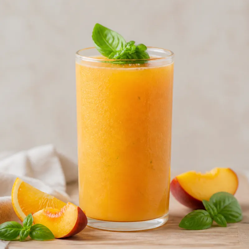 Smoothie de naranja y albahaca