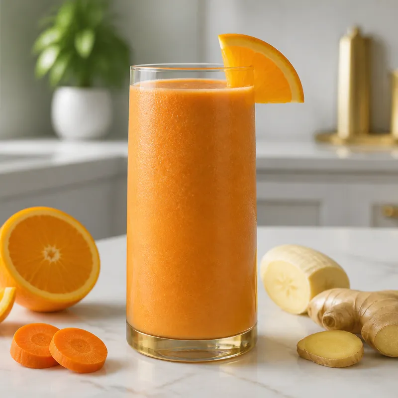 Orange Carrot Smoothie with Ginger