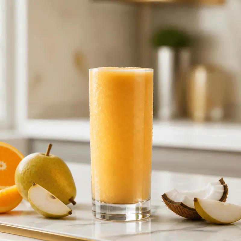 Orange Coconut Smoothie with Pear
