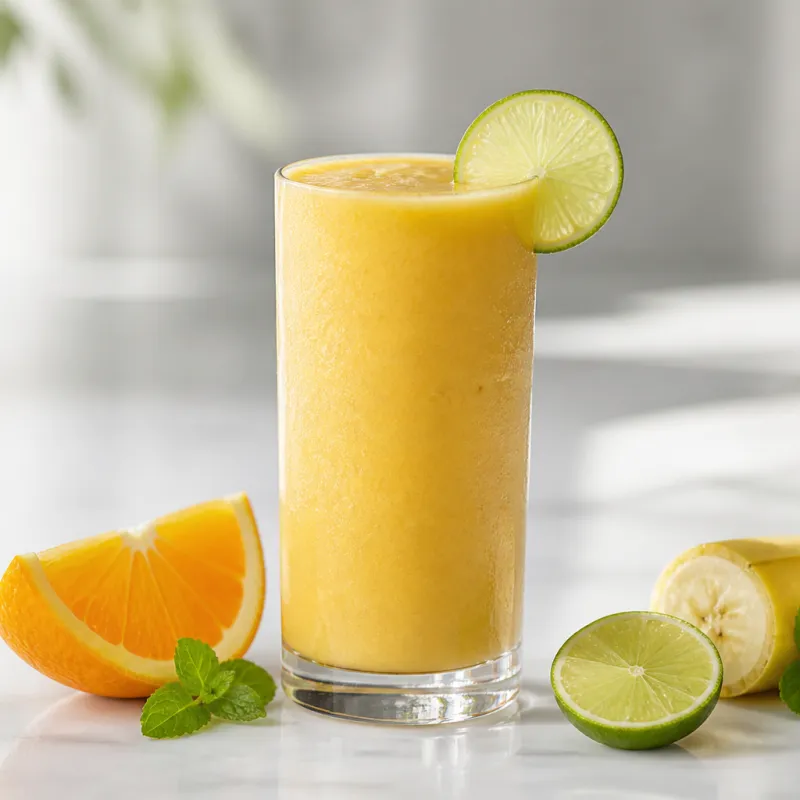 Smoothie de naranja y lima