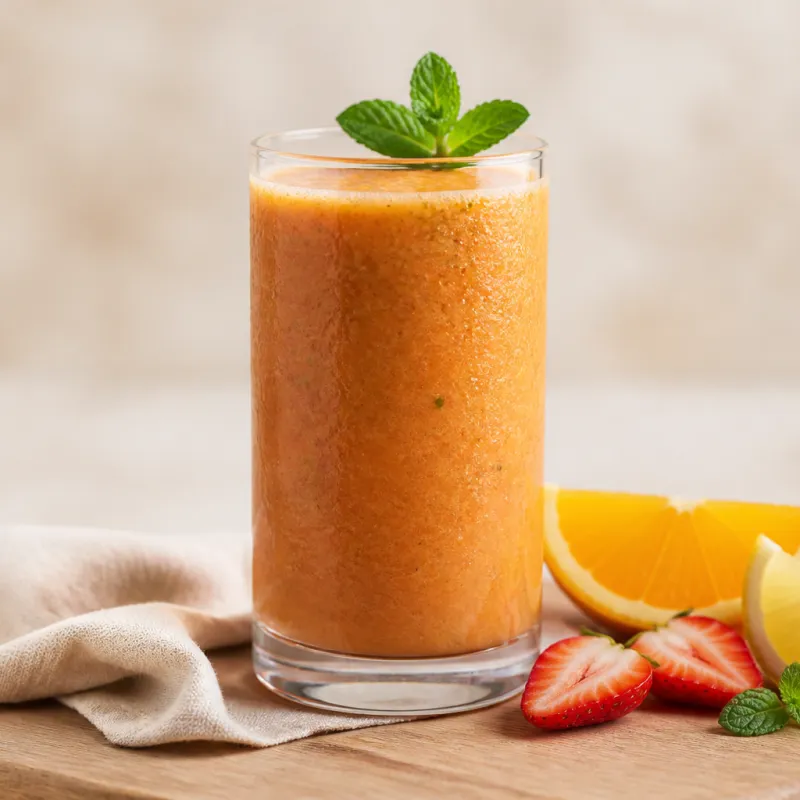 Smoothie de naranja y menta