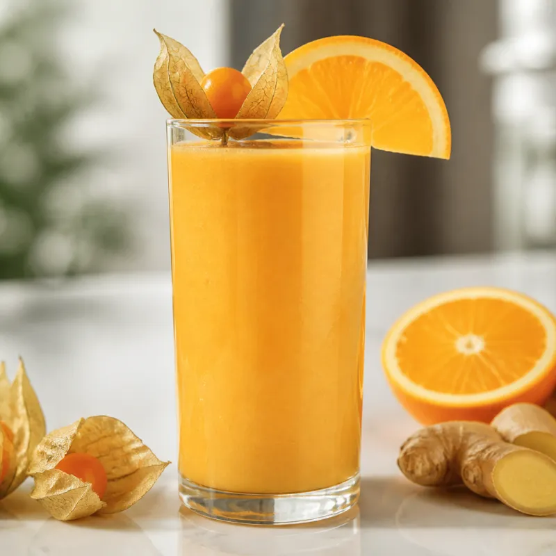 Orange Physalis Smoothie with Ginger