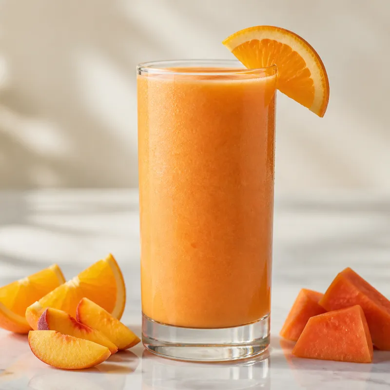 Smoothie de naranja con papaya