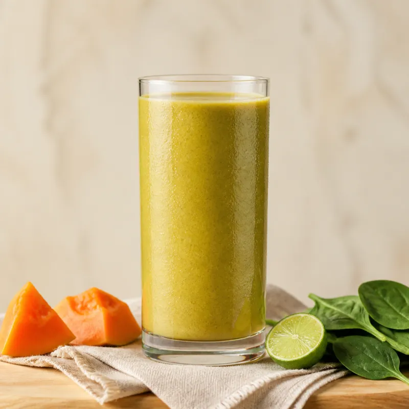Papaya and Baby Spinach Smoothie
