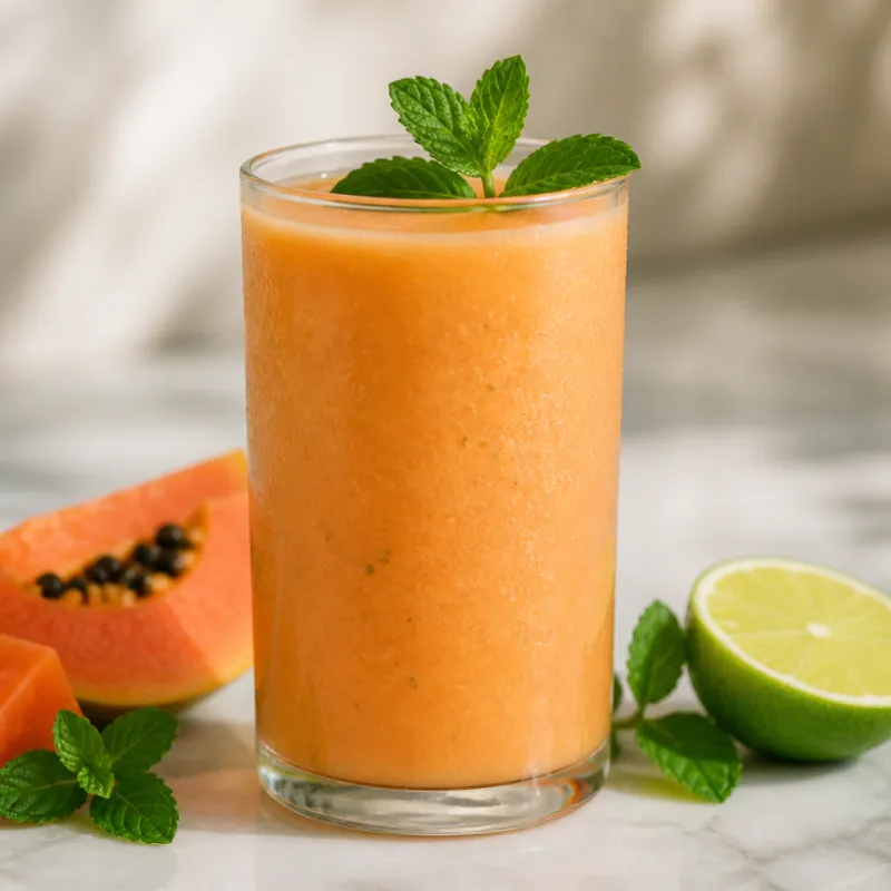 Papaya and Mint Smoothie