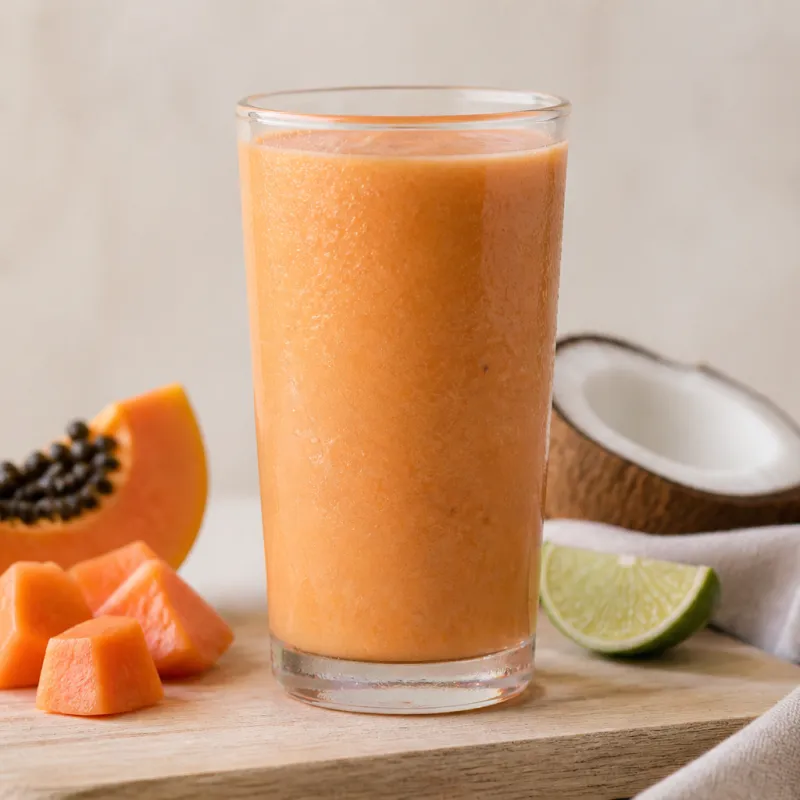Papaya Coconut Milk Smoothie