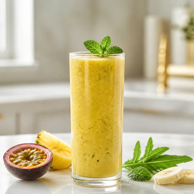 Smoothie de maracuyá y piña