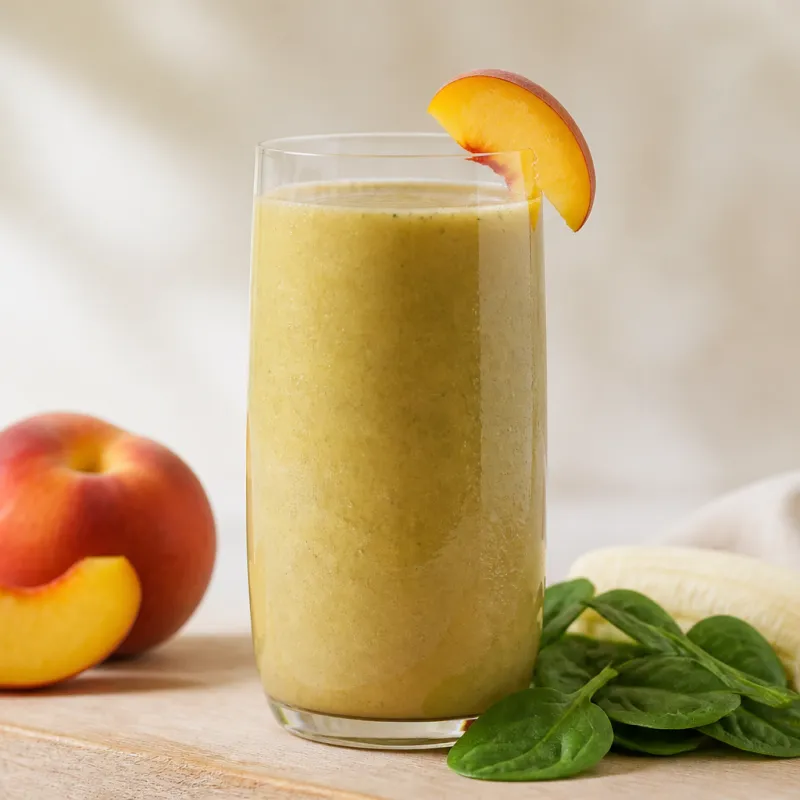 Peach Spinach Smoothie with Banana