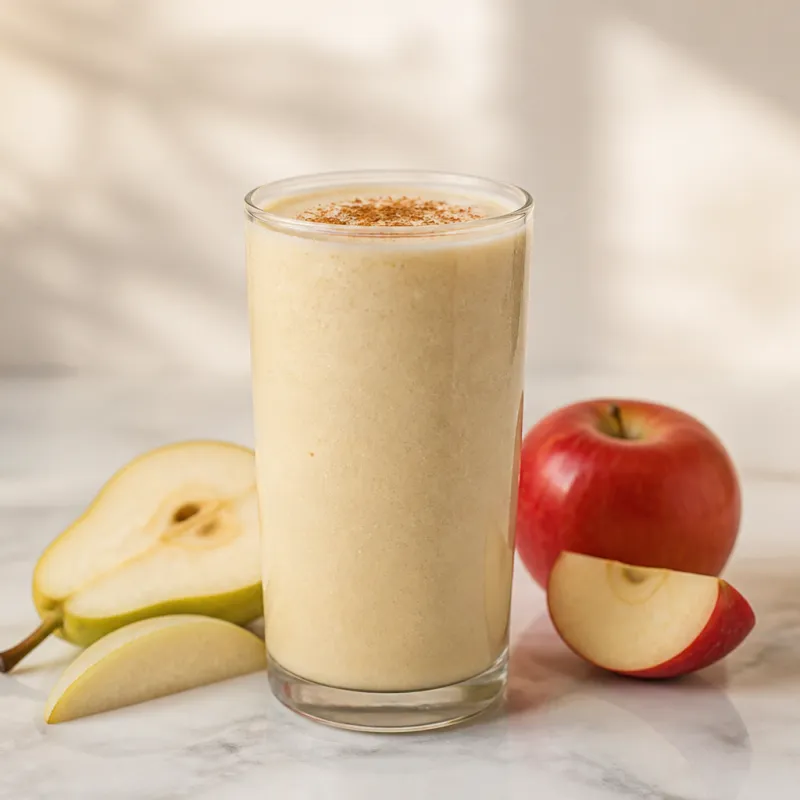 Pear Apple Smoothie with Milk