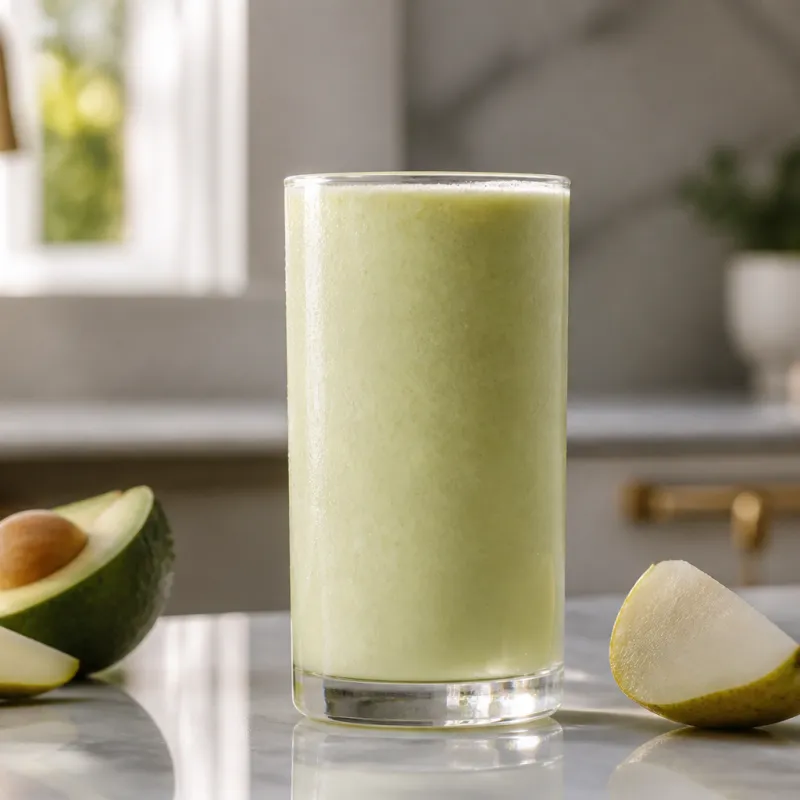 Pear Avocado Smoothie with Yoghurt