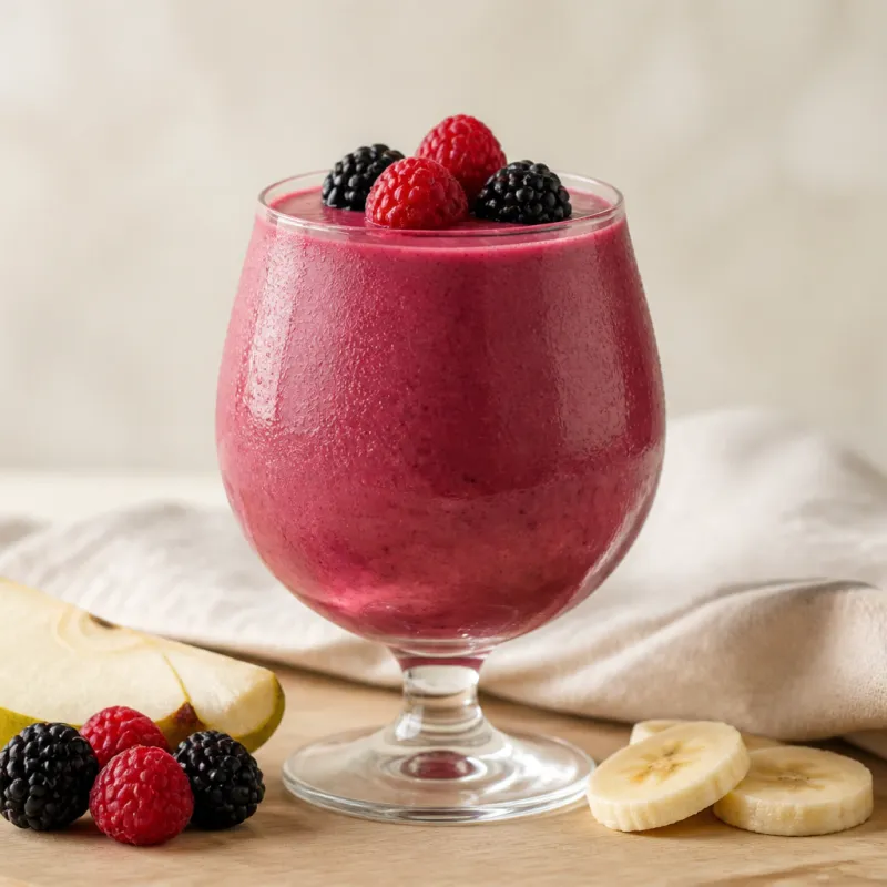 Pear Raspberry Smoothie with Coconut