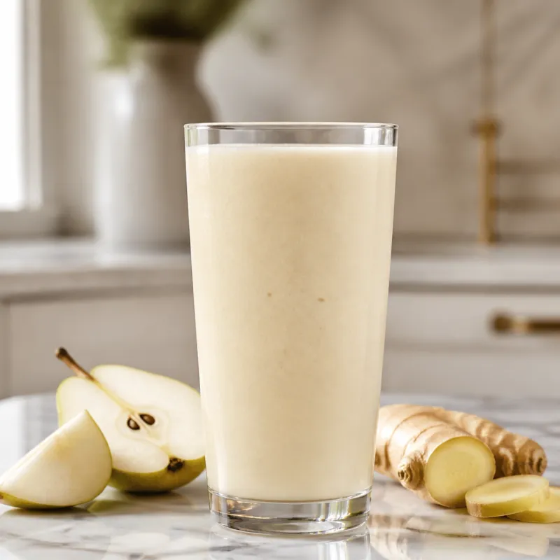 Pear Ginger Smoothie with Yoghurt