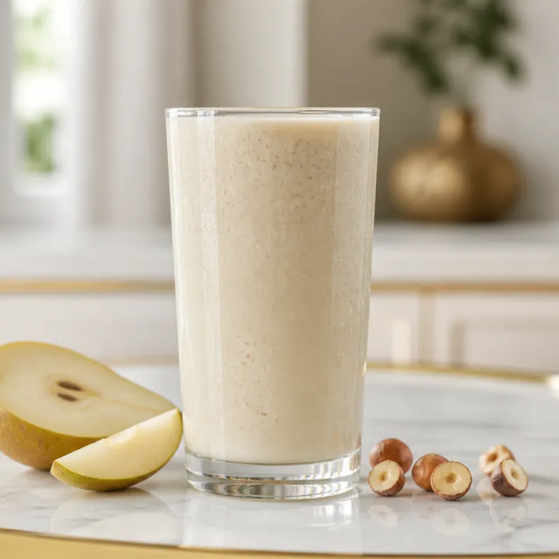 Pear Hazelnut Smoothie with Coconut Milk