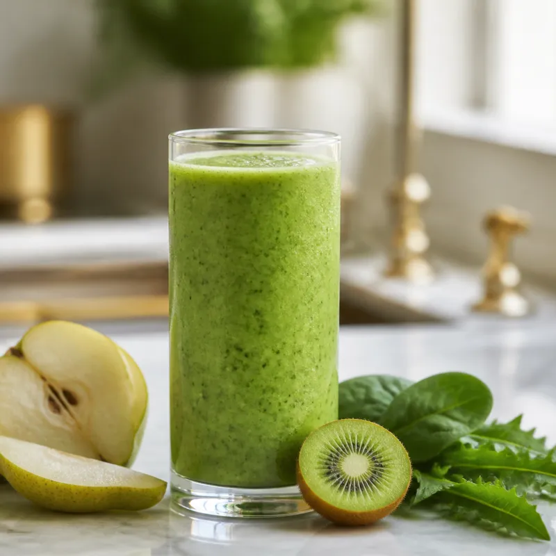 Pear, Kiwi and Dandelion Smoothie