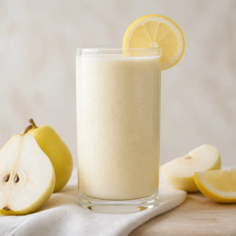 Pear Lemon Smoothie with Yoghurt