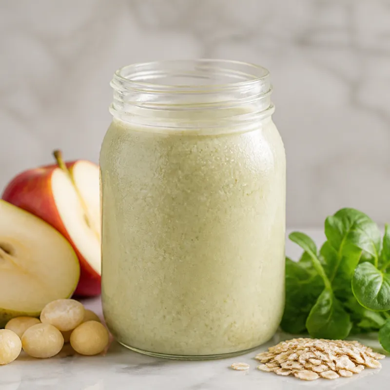 Smoothie de pera con nueces de macadamia