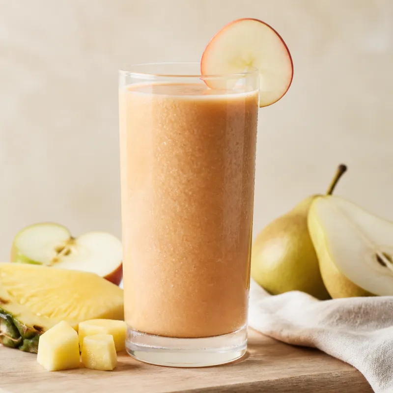 Pineapple Apple Smoothie with Pear and Fruit Tea
