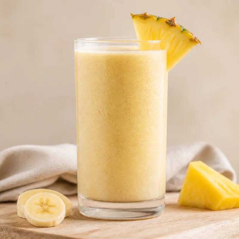 Smoothie de piña y plátano