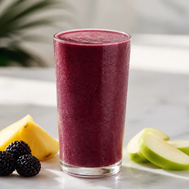 Pineapple, Blackberry and Green Apple Smoothie