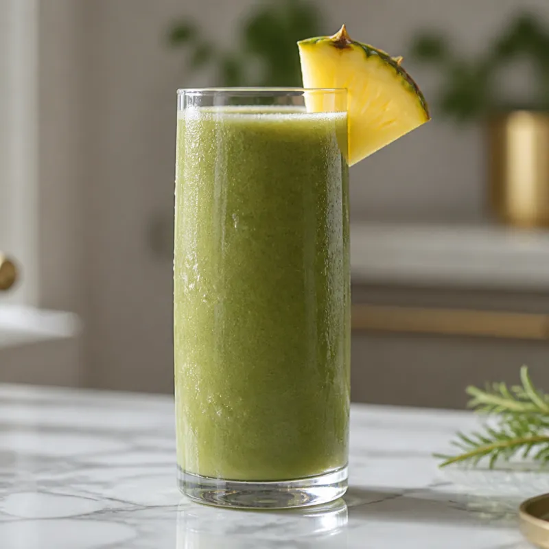 Pineapple Chlorella Smoothie with Grape Juice