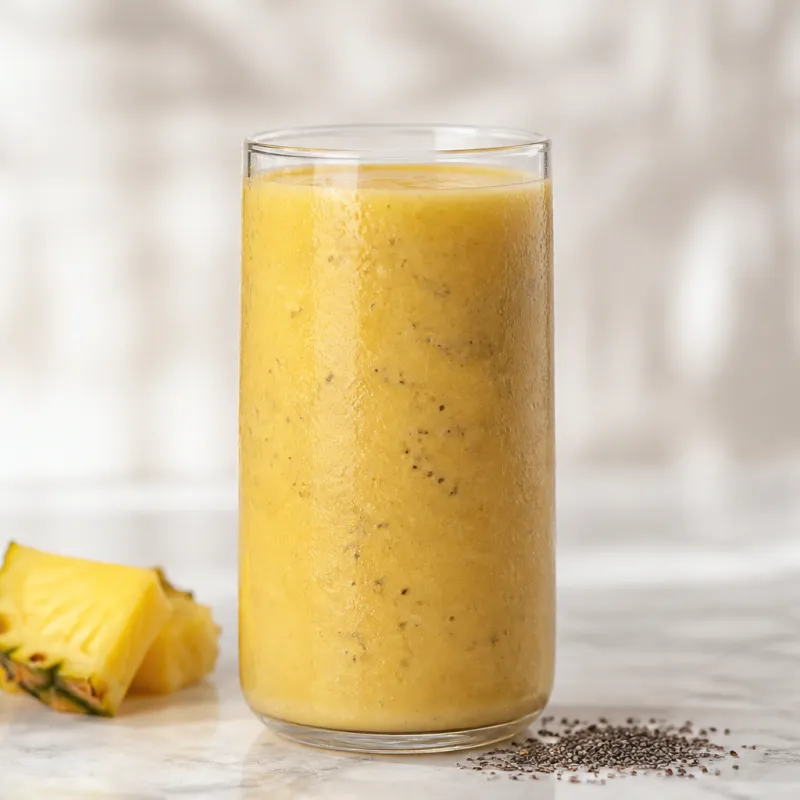 Pineapple Fruit Tea Smoothie with Chia Seeds